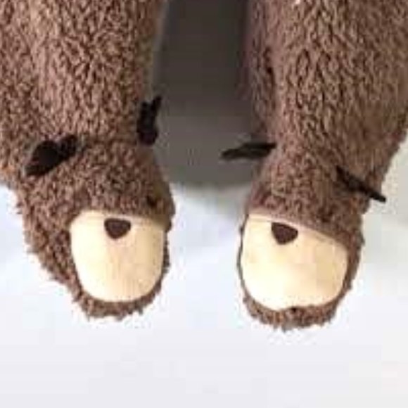 NWT Carter's Baby Boys Sherpa 1-Piece Bunting Brown Reindeer Coverall Pr… - Picture 4 of 7